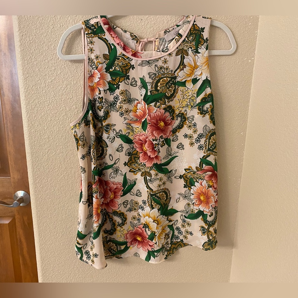 Loft Floral Sleeveless Blouse